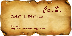 Csóri Mária névjegykártya