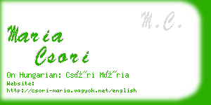 maria csori business card